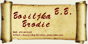 Bosiljka Brodić vizit kartica